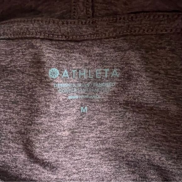 Athleta Burgundy Purple Drawstring Hooded Sweatshirt - Picture 10 of 11